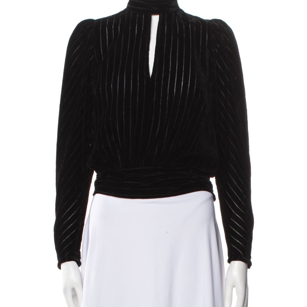 Frame Denim Black Velvet Women's Top